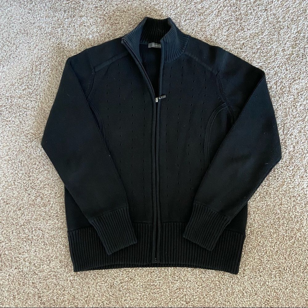 Liz Claiborne Black Zip Up Sweater